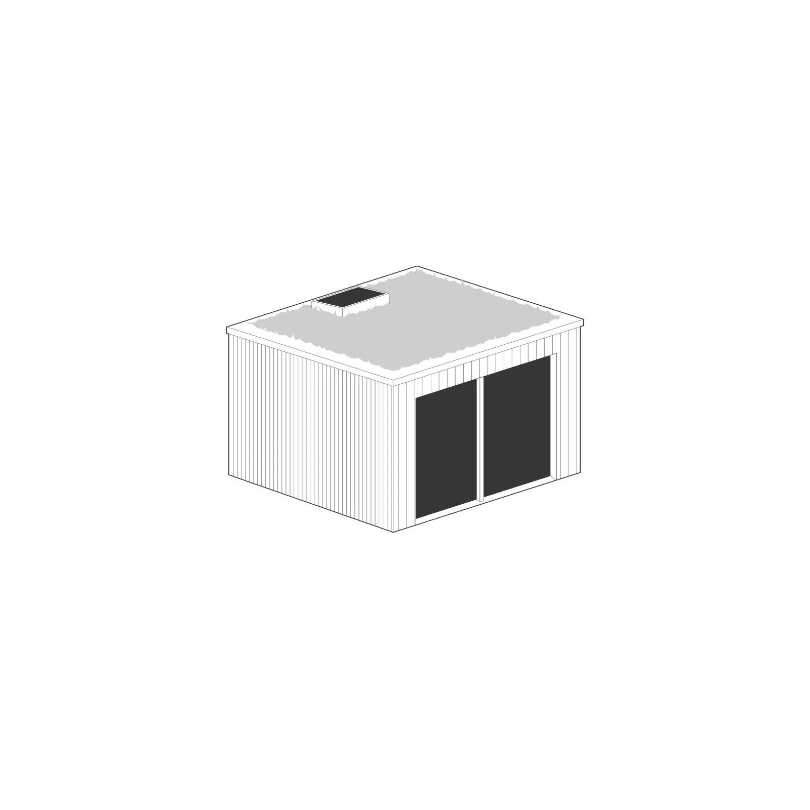 Axonometric of A snug garden annex with its own en suite