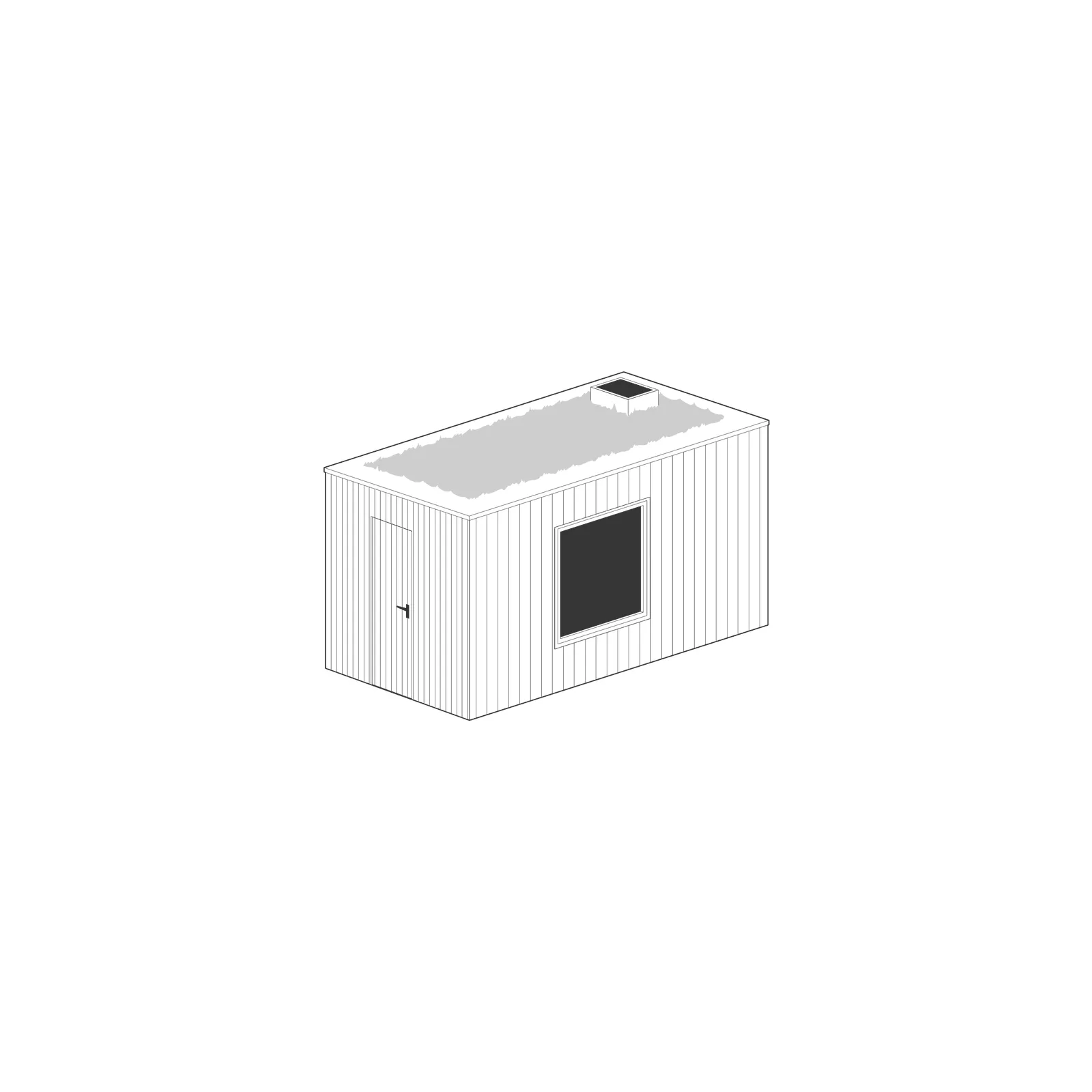 Axonometric of A warm, industrial-style creative studio