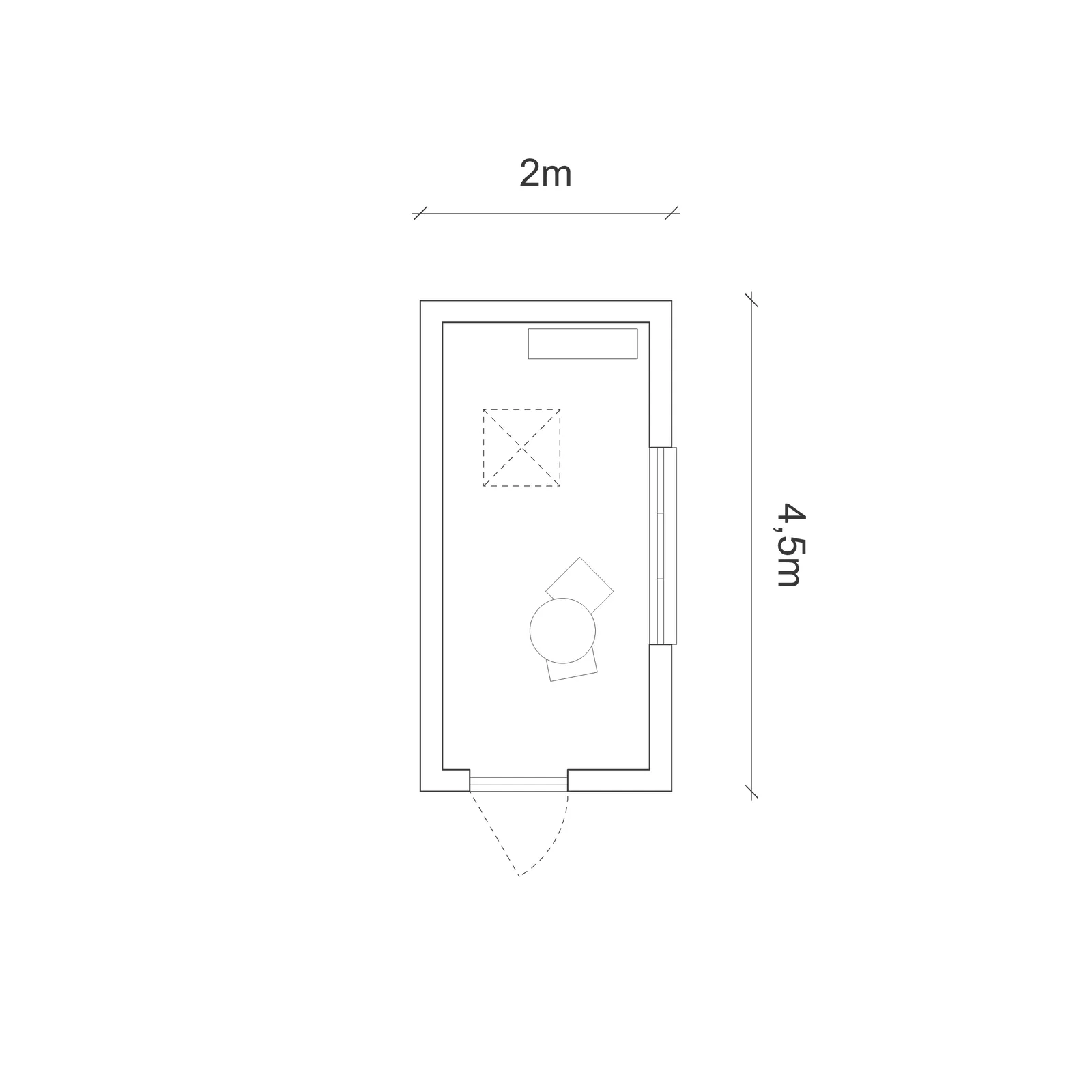 Floor plan of A warm, industrial-style creative studio